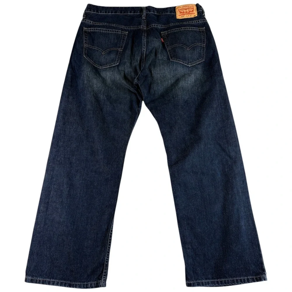 Levi's 559 Relaxed Straight Jeans Mens 36x30 Dark Washed Western Workwear Grunge